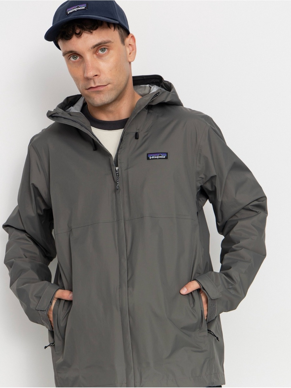 Patagonia Dark Gray Jacket with Gray Lining and Hood